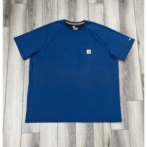 Carhartt Force Relaxed Fit Blue Front Pocket Short Sleeve Tee Mens Size 2XL